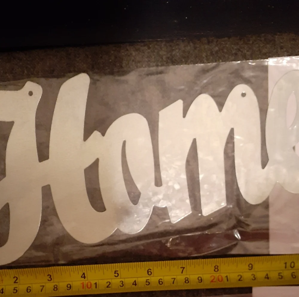 Home Sign Metal Script Sign